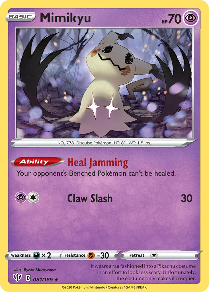 Darkness Ablaze Mimikyu [Holo] Pokémon card